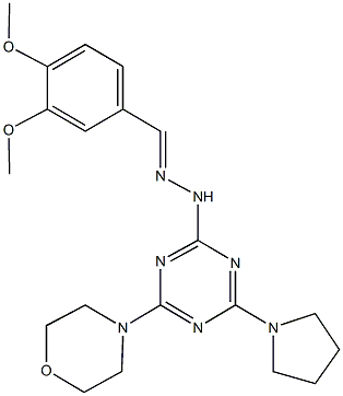 3,4-dimethoxybenzaldehyde [4-(4-morpholinyl)-6-(1-pyrrolidinyl)-1,3,5-triazin-2-yl]hydrazone 구조식 이미지