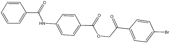 2-(4-bromophenyl)-2-oxoethyl 4-(benzoylamino)benzoate 구조식 이미지