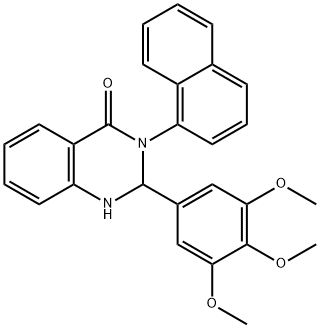 3-naphthalen-1-yl-2-[3,4,5-tris(methyloxy)phenyl]-2,3-dihydroquinazolin-4(1H)-one 구조식 이미지