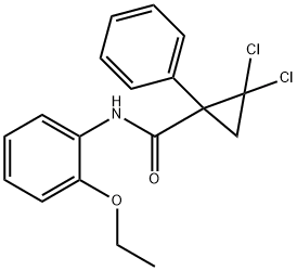 2,2-dichloro-N-(2-ethoxyphenyl)-1-phenylcyclopropanecarboxamide 구조식 이미지