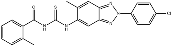 N-[2-(4-chlorophenyl)-6-methyl-2H-1,2,3-benzotriazol-5-yl]-N'-(2-methylbenzoyl)thiourea 구조식 이미지