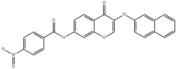 3-(2-naphthyloxy)-4-oxo-4H-chromen-7-yl 4-nitrobenzoate 구조식 이미지