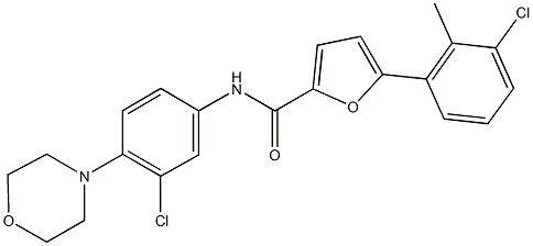 5-(3-chloro-2-methylphenyl)-N-[3-chloro-4-(4-morpholinyl)phenyl]-2-furamide Structure