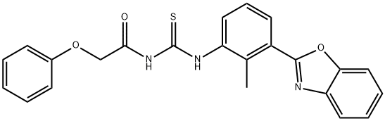 N-[3-(1,3-benzoxazol-2-yl)-2-methylphenyl]-N'-(phenoxyacetyl)thiourea Structure