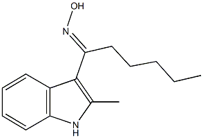 1-(2-methyl-1H-indol-3-yl)-1-hexanone oxime 구조식 이미지