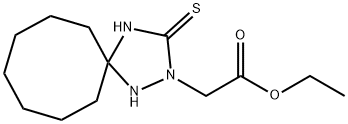 ethyl (3-thioxo-1,2,4-triazaspiro[4.7]dodec-2-yl)acetate 구조식 이미지