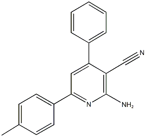 2-amino-6-(4-methylphenyl)-4-phenylnicotinonitrile 구조식 이미지