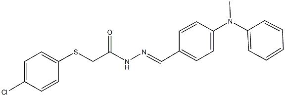 2-[(4-chlorophenyl)sulfanyl]-N'-[4-(methylanilino)benzylidene]acetohydrazide Structure