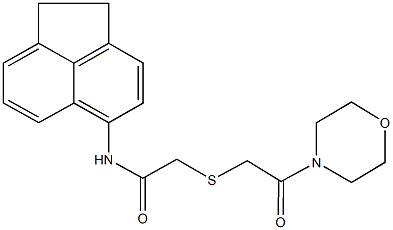 N-(1,2-dihydro-5-acenaphthylenyl)-2-{[2-(4-morpholinyl)-2-oxoethyl]sulfanyl}acetamide 구조식 이미지