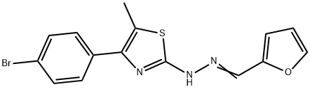 2-furaldehyde [4-(4-bromophenyl)-5-methyl-1,3-thiazol-2-yl]hydrazone 구조식 이미지