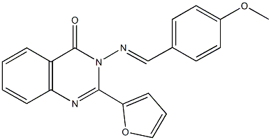 2-(2-furyl)-3-[(4-methoxybenzylidene)amino]-4(3H)-quinazolinone Structure