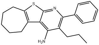 2-phenyl-3-propyl-6,7,8,9-tetrahydro-5H-cyclohepta[4,5]thieno[2,3-b]pyridin-4-amine 구조식 이미지
