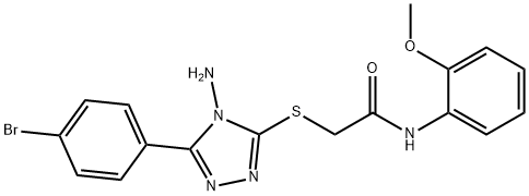 2-{[4-amino-5-(4-bromophenyl)-4H-1,2,4-triazol-3-yl]sulfanyl}-N-(2-methoxyphenyl)acetamide Structure