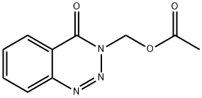 (4-oxo-1,2,3-benzotriazin-3(4H)-yl)methyl acetate 구조식 이미지