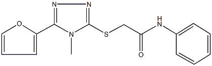 2-{[5-(2-furyl)-4-methyl-4H-1,2,4-triazol-3-yl]sulfanyl}-N-phenylacetamide 구조식 이미지