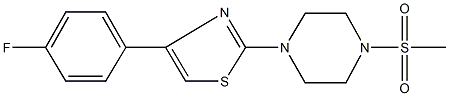 1-[4-(4-fluorophenyl)-1,3-thiazol-2-yl]-4-(methylsulfonyl)piperazine 구조식 이미지