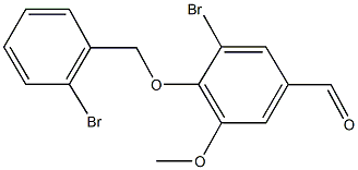 3-bromo-4-[(2-bromobenzyl)oxy]-5-methoxybenzaldehyde Structure