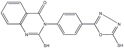 2-mercapto-3-[4-(5-mercapto-1,3,4-oxadiazol-2-yl)phenyl]quinazolin-4(3H)-one Structure