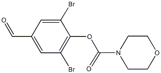 2,6-dibromo-4-formylphenyl morpholine-4-carboxylate 구조식 이미지