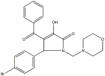 4-benzoyl-5-(4-bromophenyl)-3-hydroxy-1-(4-morpholinylmethyl)-1,5-dihydro-2H-pyrrol-2-one 구조식 이미지