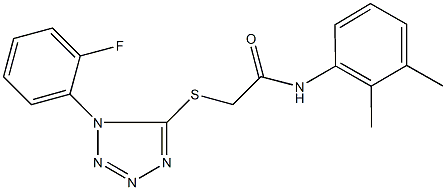 N-(2,3-dimethylphenyl)-2-{[1-(2-fluorophenyl)-1H-tetraazol-5-yl]sulfanyl}acetamide 구조식 이미지