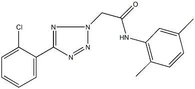 2-[5-(2-chlorophenyl)-2H-tetraazol-2-yl]-N-(2,5-dimethylphenyl)acetamide 구조식 이미지