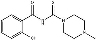 2-chloro-N-[(4-methyl-1-piperazinyl)carbothioyl]benzamide Structure