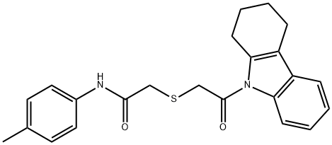 N-(4-methylphenyl)-2-{[2-oxo-2-(1,2,3,4-tetrahydro-9H-carbazol-9-yl)ethyl]sulfanyl}acetamide Structure