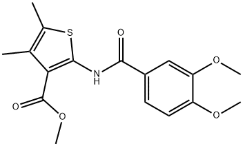 methyl 2-[(3,4-dimethoxybenzoyl)amino]-4,5-dimethyl-3-thiophenecarboxylate Structure