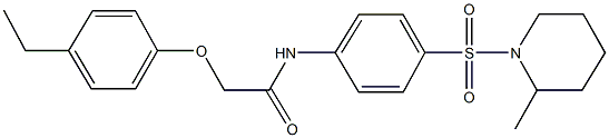 2-(4-ethylphenoxy)-N-{4-[(2-methyl-1-piperidinyl)sulfonyl]phenyl}acetamide Structure