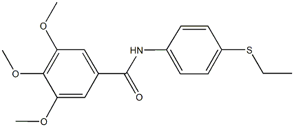 N-[4-(ethylsulfanyl)phenyl]-3,4,5-trimethoxybenzamide 구조식 이미지