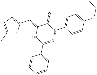 N-[1-[(4-ethoxyanilino)carbonyl]-2-(5-methyl-2-furyl)vinyl]benzamide Structure