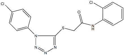 N-(2-chlorophenyl)-2-{[1-(4-chlorophenyl)-1H-tetraazol-5-yl]sulfanyl}acetamide Structure