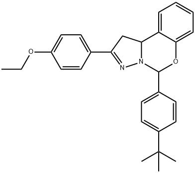 5-(4-tert-butylphenyl)-2-(4-ethoxyphenyl)-1,10b-dihydropyrazolo[1,5-c][1,3]benzoxazine Structure