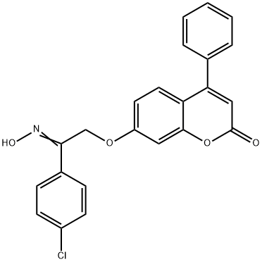 7-[2-(4-chlorophenyl)-2-(hydroxyimino)ethoxy]-4-phenyl-2H-chromen-2-one Structure