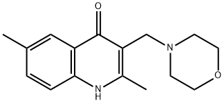 2,6-dimethyl-3-(4-morpholinylmethyl)-4-quinolinol Structure