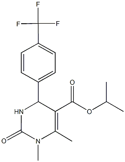 isopropyl 1,6-dimethyl-2-oxo-4-[4-(trifluoromethyl)phenyl]-1,2,3,4-tetrahydro-5-pyrimidinecarboxylate Structure