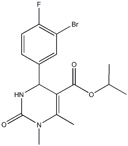 isopropyl 4-(3-bromo-4-fluorophenyl)-1,6-dimethyl-2-oxo-1,2,3,4-tetrahydro-5-pyrimidinecarboxylate Structure