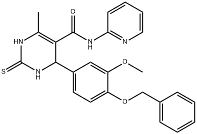 4-[4-(benzyloxy)-3-methoxyphenyl]-6-methyl-N-pyridin-2-yl-2-thioxo-1,2,3,4-tetrahydropyrimidine-5-carboxamide 구조식 이미지