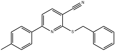 2-(benzylsulfanyl)-6-(4-methylphenyl)nicotinonitrile 구조식 이미지