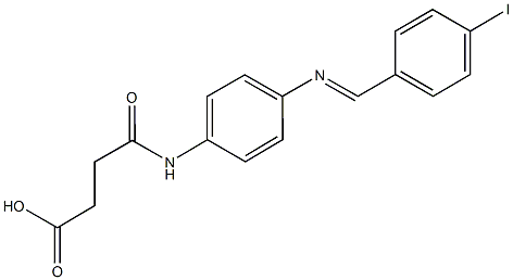 4-{4-[(4-iodobenzylidene)amino]anilino}-4-oxobutanoic acid 구조식 이미지