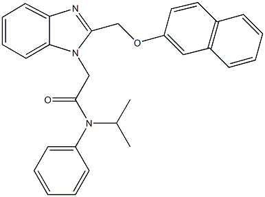 N-isopropyl-2-{2-[(2-naphthyloxy)methyl]-1H-benzimidazol-1-yl}-N-phenylacetamide Structure