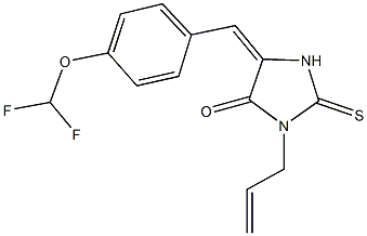 3-allyl-5-[4-(difluoromethoxy)benzylidene]-2-thioxo-4-imidazolidinone 구조식 이미지