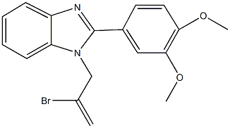 1-(2-bromoprop-2-enyl)-2-(3,4-dimethoxyphenyl)-1H-benzimidazole Structure