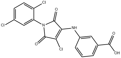 3-{[4-chloro-1-(2,5-dichlorophenyl)-2,5-dioxo-2,5-dihydro-1H-pyrrol-3-yl]amino}benzoic acid Structure