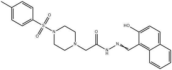 N'-[(2-hydroxy-1-naphthyl)methylene]-2-{4-[(4-methylphenyl)sulfonyl]-1-piperazinyl}acetohydrazide Structure