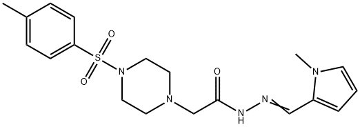 2-{4-[(4-methylphenyl)sulfonyl]-1-piperazinyl}-N'-[(1-methyl-1H-pyrrol-2-yl)methylene]acetohydrazide Structure