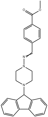 methyl 4-({[4-(9H-fluoren-9-yl)-1-piperazinyl]imino}methyl)benzoate Structure