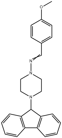 4-(9H-fluoren-9-yl)-N-(4-methoxybenzylidene)-1-piperazinamine 구조식 이미지