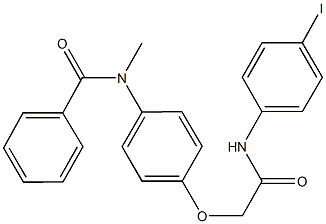 N-{4-[2-(4-iodoanilino)-2-oxoethoxy]phenyl}-N-methylbenzamide 구조식 이미지